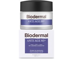 Bioderma Biodermal Anti Age nachtcrème 60+, 50 ml - Nachtcrème met niacinamide en Sheaboter, Stimuleert de celvernieuwing, Voedt en hydrateert intensief