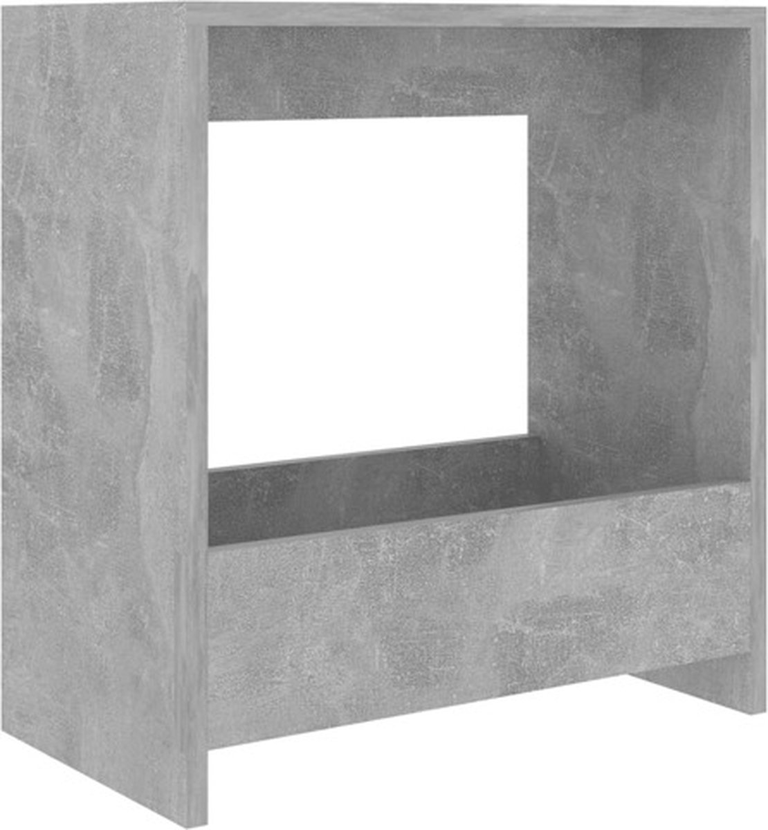 vidaXL Bijzettafel - 50x26x50 - cm - bewerkt - hout - betongrijs