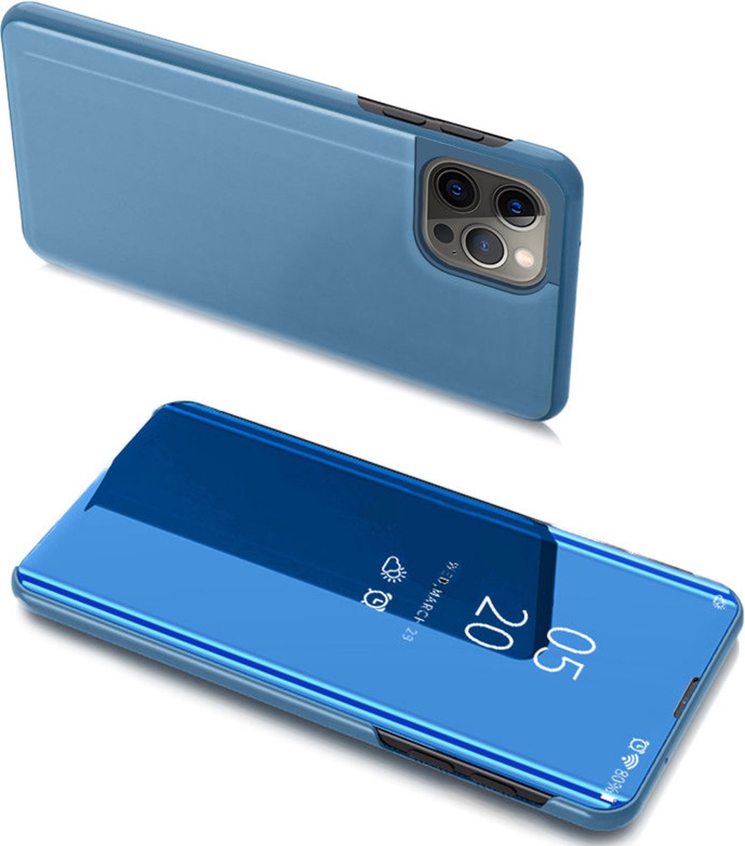 Clear View Case cover geschikt voor iPhone 13 Pro blauw