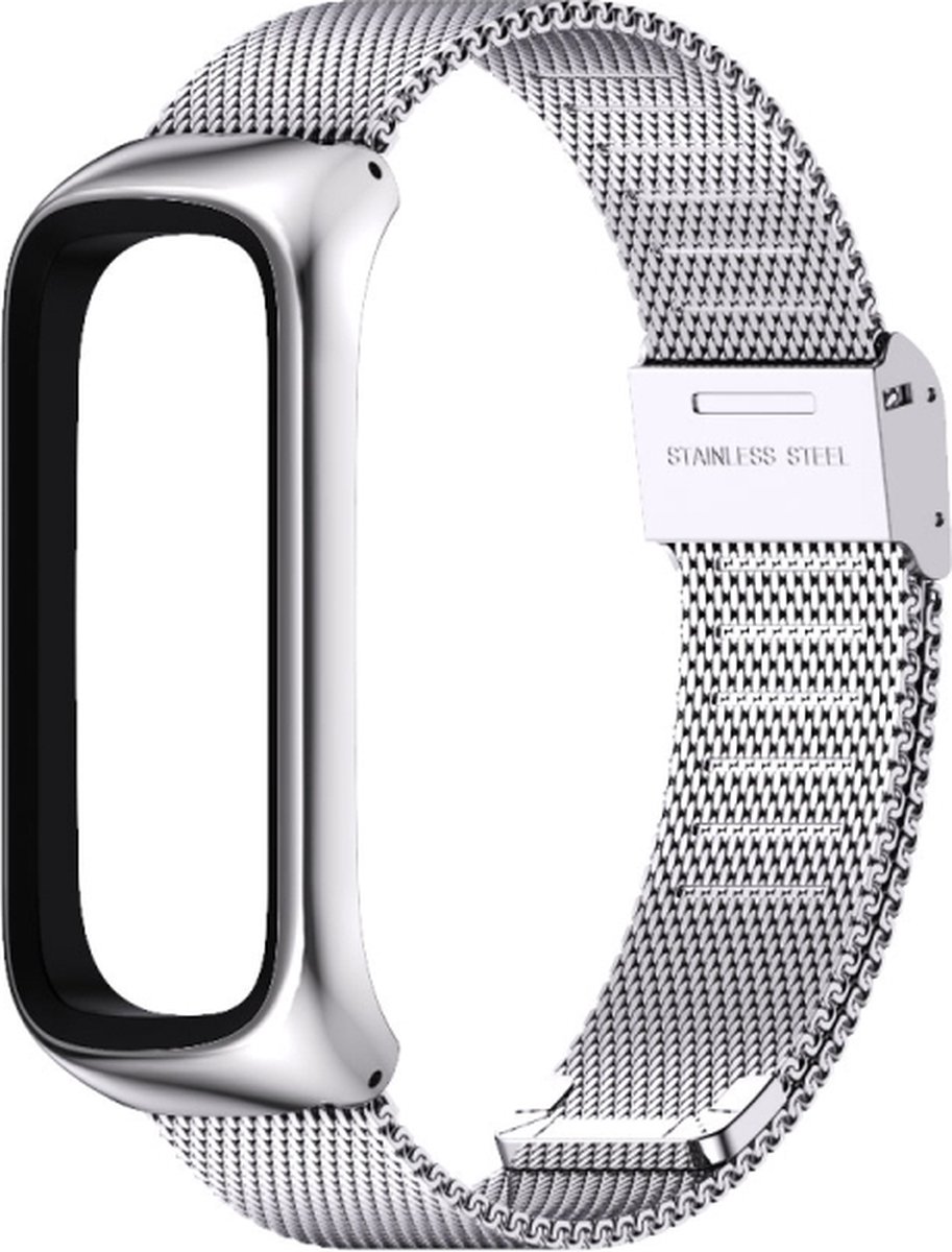 Milanees bandje - geschikt voor Samsung Galaxy Fit 2 - zilver
