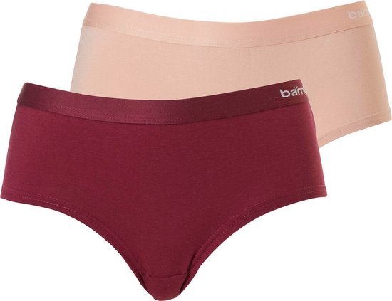 Apollo Dames Hipster Rood / Roze Bamboe 2-pack - Maat L