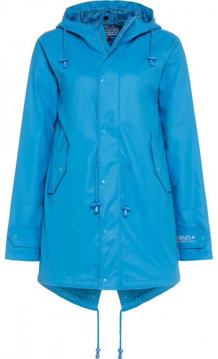 Blauwe dames regenjas / parka HafenCity® van BMS 5XL