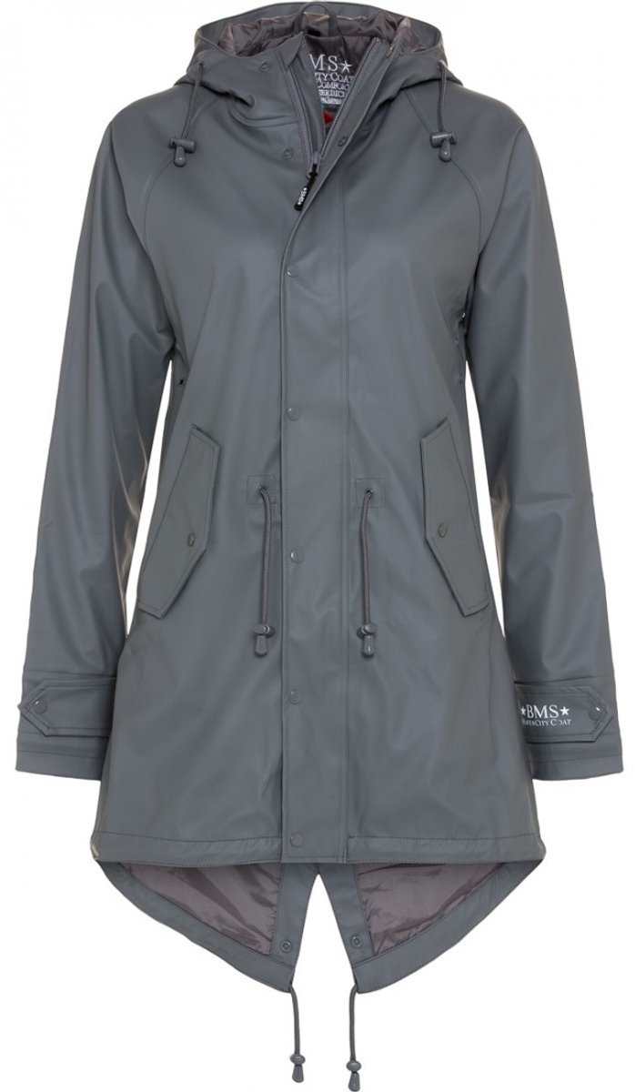 Grijze dames regenjas / parka HafenCity® van BMS 5XL