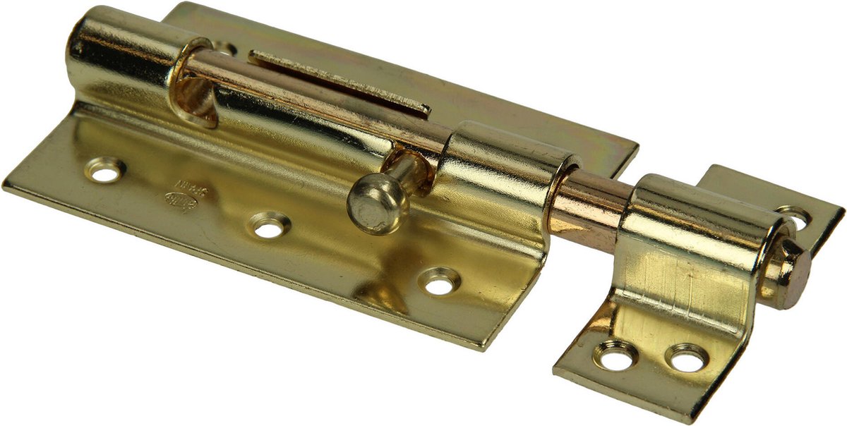 Yale Boksgrendel 100mm Vermessingd - Tuindeur Sluiting - Heksluiting - Deurhaak