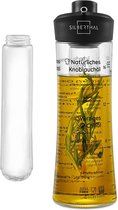 Silberthal Oliefles met schenktuit - Glas - 500 ml - olie en azijndispenser - met receptideeën