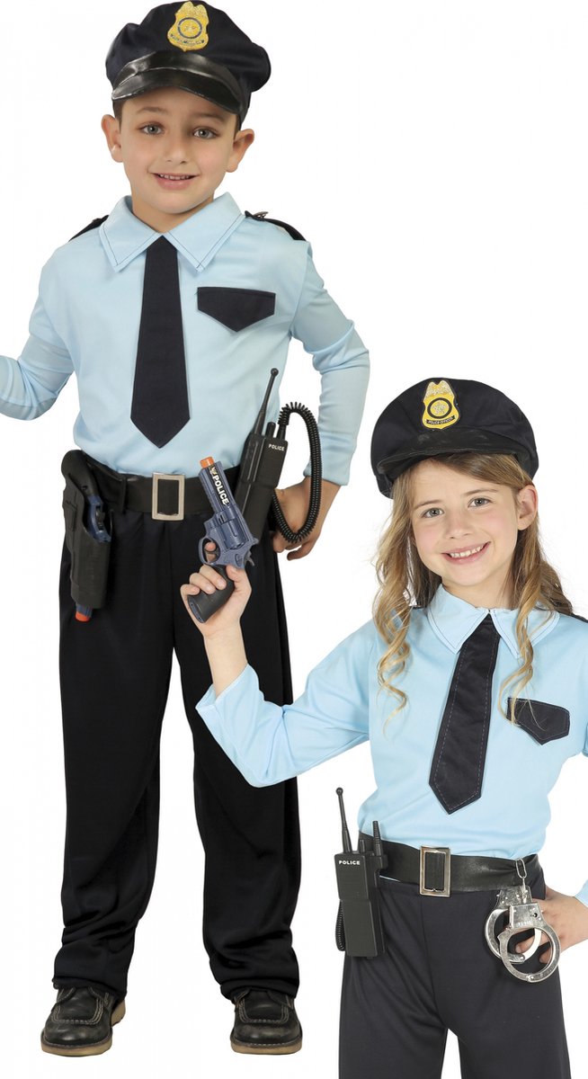 Fiestas Guirca - Kinderkostuum Politie agent(e) - 5-6 jaar - Fiestas Guirca