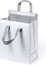 Sac isotherme - Lunch bag - Cooler bag lunch - Éléments de refroidissement - Isolation - Adultes - Femme - Homme - Fermeture velcro - 23 x 29 cm - Plastique - Aluminium - blanc