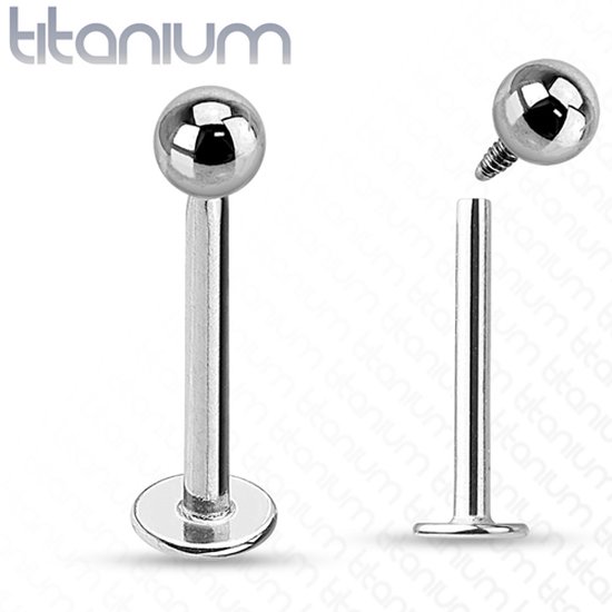 piercing titanium rond 1.2x6 mm