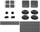 YONO Bescherming Accessoires Set geschikt voor Valve Steam Deck / OLED - Thumb Grips - Dust Plugs - Carbon Skins - Zwart