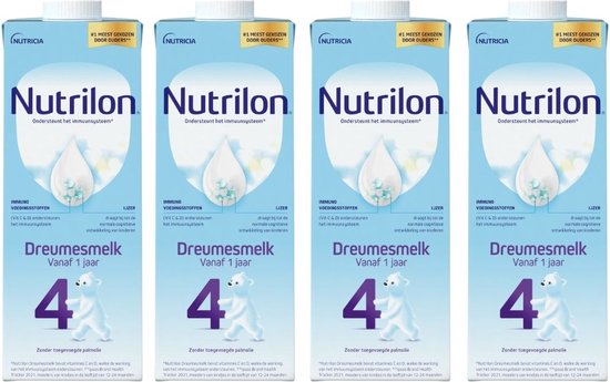 Nutrilon 4 Dreumesmelk Kant & Klaar - Vanaf 1 Jaar - 4 x 1L