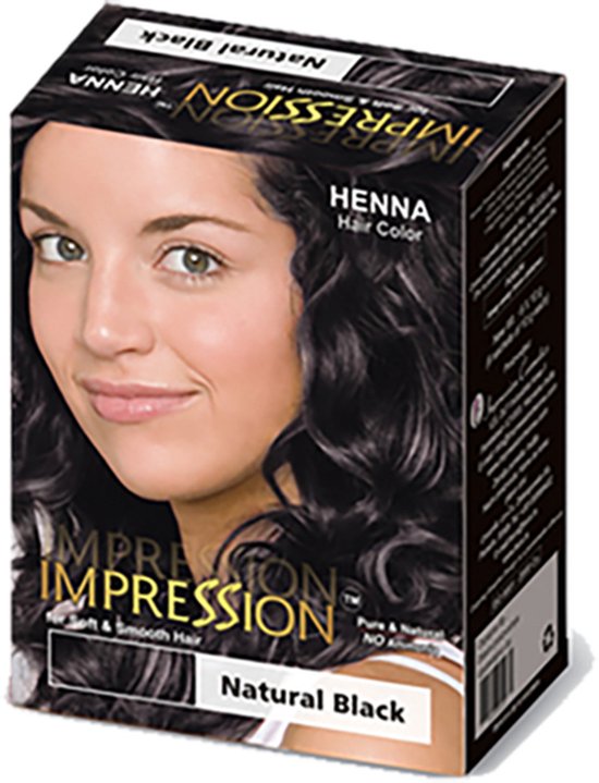 de eerste Drink water parachute Impression Henna Hair Color | Natuurlijk Zwart | Natural Black | 6 sachets  van 10 g |... | bol.com