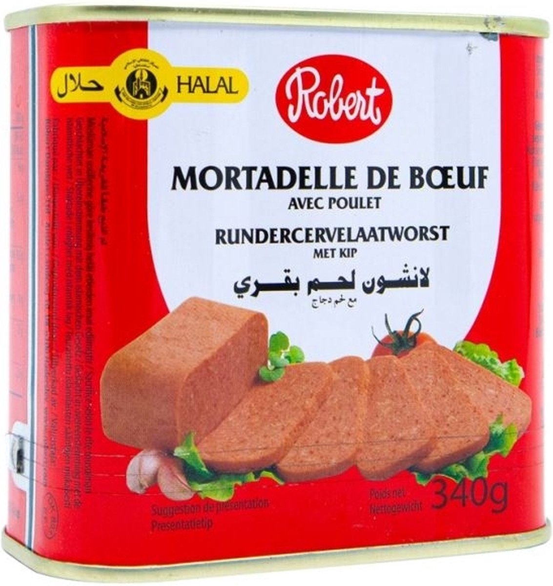 Robert luncheon Meat Ingeblikte Halal Rund 2 x 340 Gram