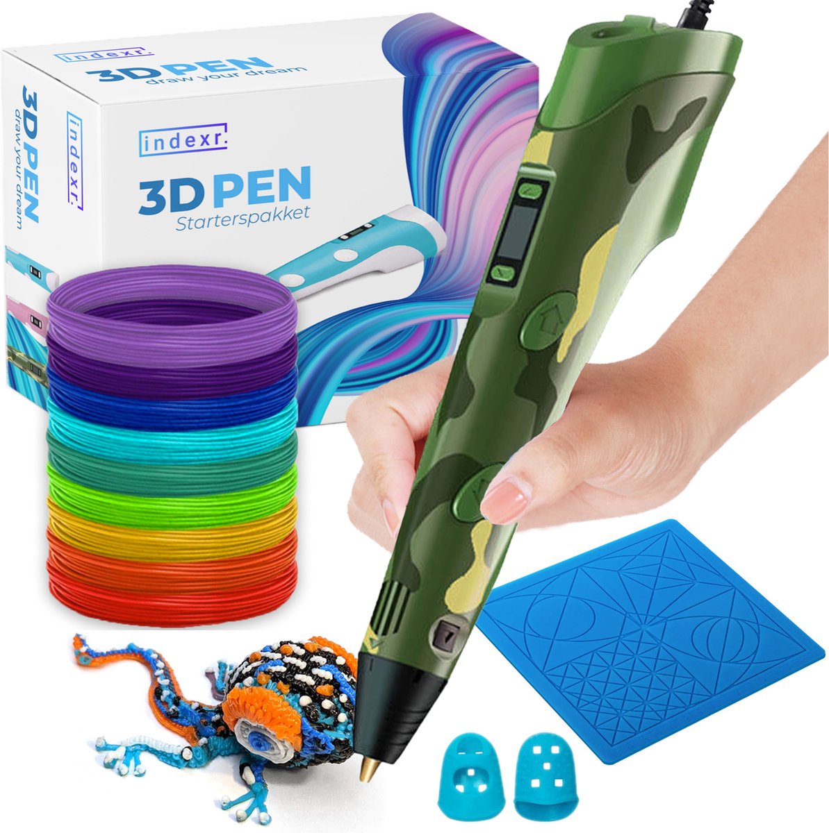 Pack de démarrage pour stylo 3D enfants - Avec Rembourrage de 53 m et 4  protège-doigts