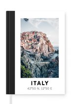 Notitieboek - Schrijfboek - Cinque Terre - Amalfi - Italië - Zomer - Notitieboekje klein - A5 formaat - Schrijfblok