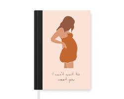 Notitieboek - Schrijfboek - Zwanger - Moederschap - Mama - Notitieboekje klein - A5 formaat - Schrijfblok