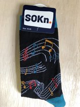 SOKn. trendy sokken *MUZIEK NOTEN* maat 40-46 (ook leuk om kado te geven !)