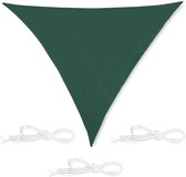 Relaxdays schaduwdoek - driehoek - zonwering - waterafstotend - polyester - groen - 5 x 5 x 5 m