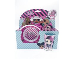 Lol Surprise Lunchset 3 Delig inclusief Bord, Beker & Kom in kadoverpakking! - LOL Surprise servies - Lol surprise kado -