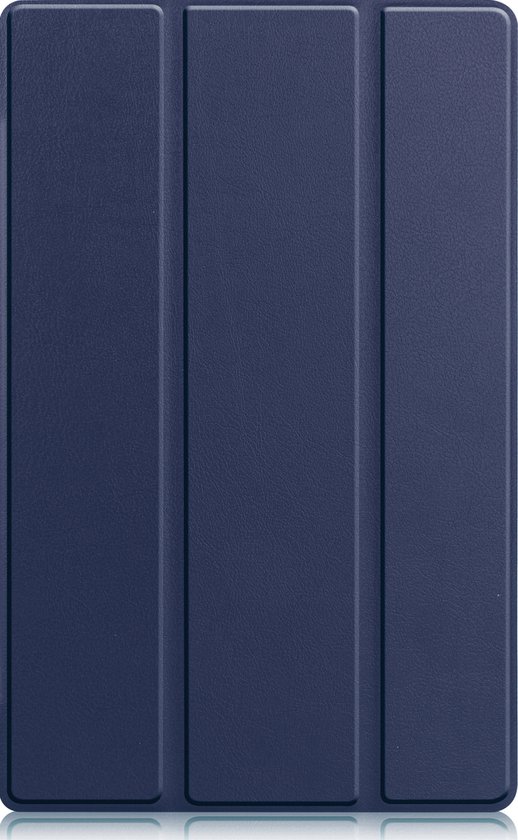 Hoesje Geschikt voor Lenovo Tab M10 Plus 3rd Gen Hoes Case Tablet Hoesje Tri-fold - Hoes Geschikt voor Lenovo Tab M10 Plus (3e Gen) Hoesje Hard Cover Bookcase Hoes - Donkerblauw