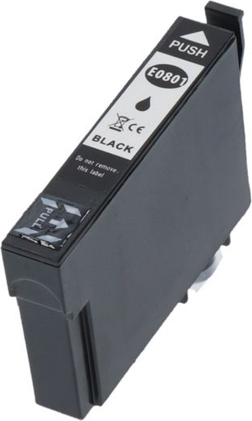 Printabout Huismerk Inktcartridge T0801 Zwart Geschikt Voor Epson 3476