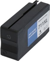 PrintAbout huismerk Inktcartridge 711 (CZ133A) Zwart geschikt voor HP