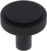 Meubelknop vlak - rond 35 mm zwart