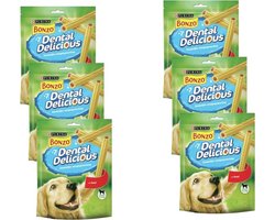 6x Bonzo (Friskies) Dental Delicious Beef - Hondensnack - 200g
