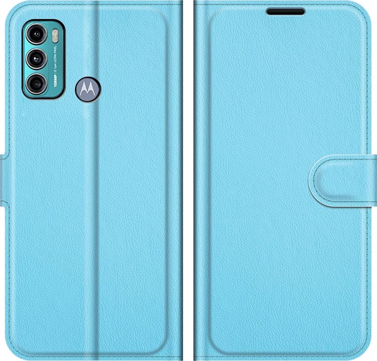 Mobigear Telefoonhoesje geschikt voor Motorola Moto G60 Hoesje | Mobigear Classic Bookcase Portemonnee | Pasjeshouder voor 3 Pasjes | Telefoonhoesje voor Pinpas / OV Kaart / Rijbewijs - Blauw