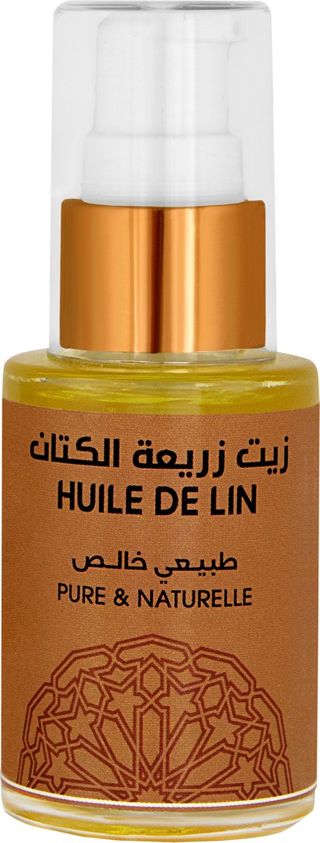 Lijnzaadolie 30ml - Lijnolie uit Marokko - Biologisch - Voor huid&haar