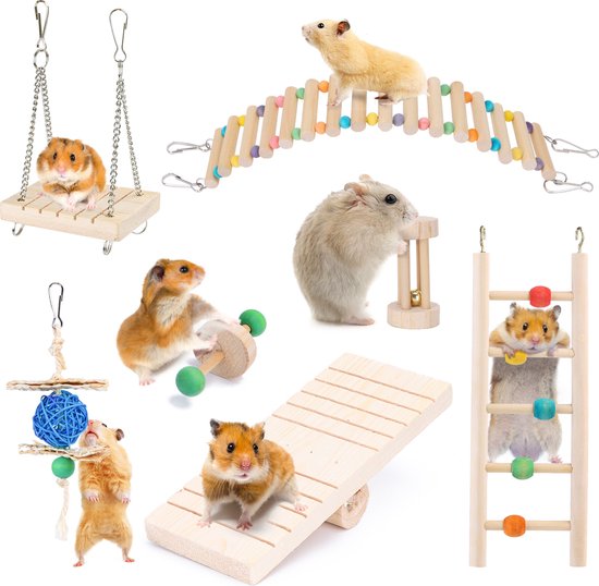 Nobleza ZZS - Hamster Speelgoed set - Houten Knaagdieren Speelgoed | bol.com