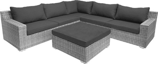lexicon Offer conjunctie 7-persoons Loungeset Colorado Blended Grey met antraciet kussens | bol.com