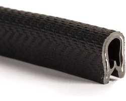 Rubbermagazijn | Kantafwerk profiel zwart - Klembereik 1-2,5mm (L=5m) | bescherm profiel voor scherpe randen