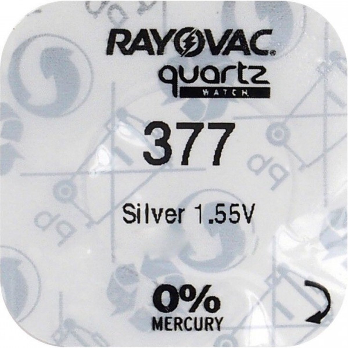 Rayovac 377 / SR 626 SW / 376 / G4 zilveroxide-batterij