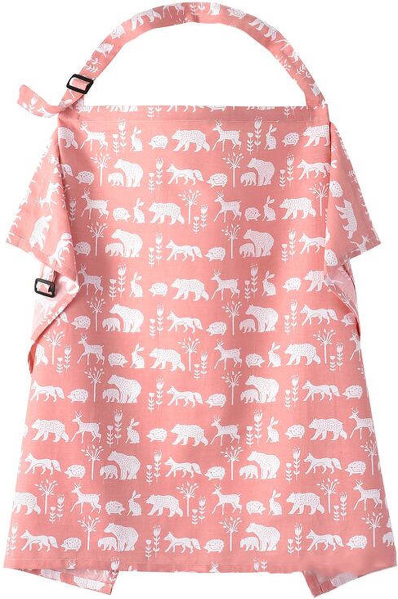 Goedkoopste Borstvoedingsdoek - Voedingsdoek - Afschermdoek - Roze Diertjes