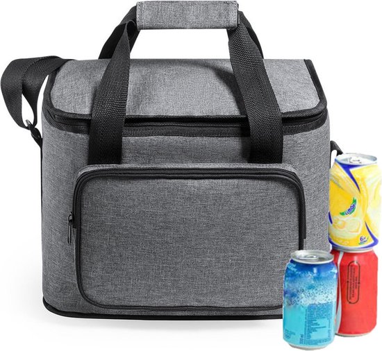 Koeltas grijs met 2 stuks flexibele koelelementen 15 liter van KOEL — afbeelding 2