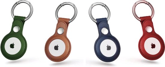 Pack de 4 porte-clés Apple AirTag - Rouge - Marron - Vert - Blauw