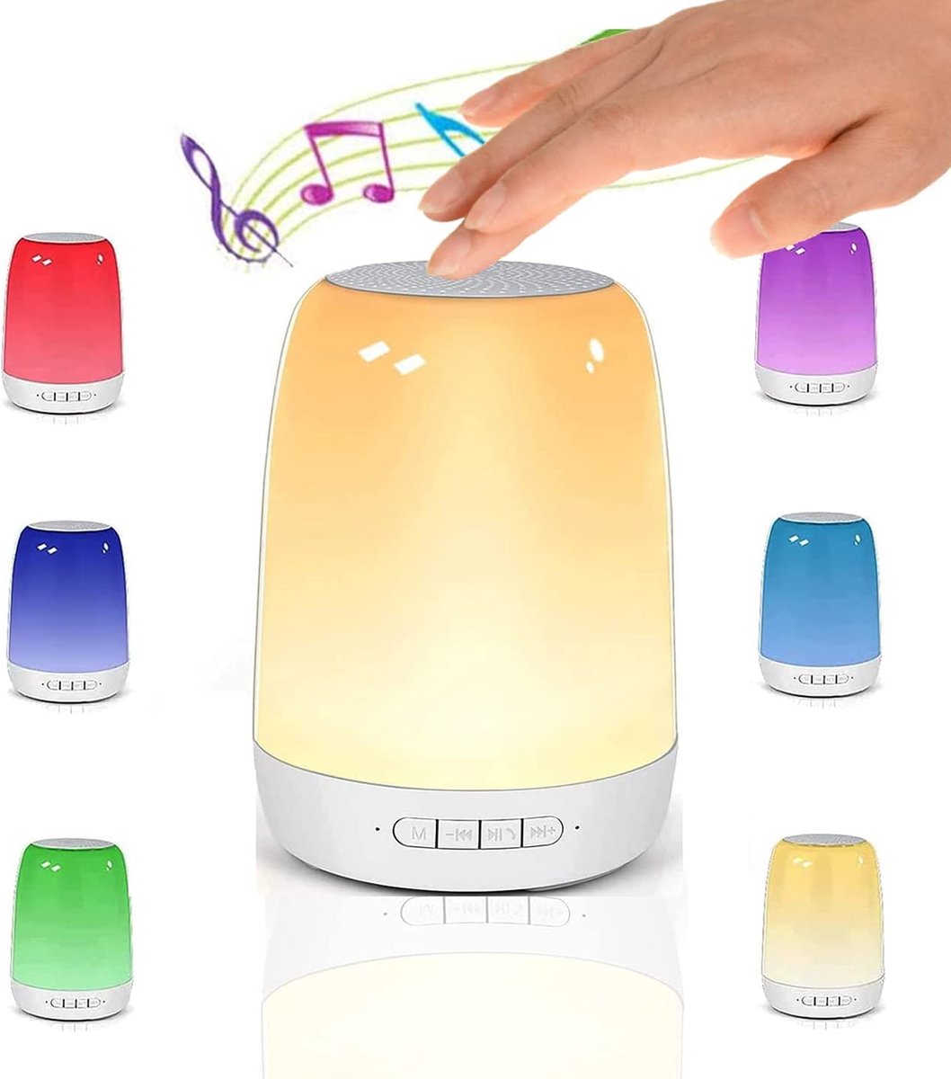 Zomersale!LED Touch Lamp Bluetooth 5.1 muziek & licht Warm Wit & 7