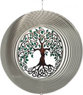 Spin Art RVS Tree of Life Windspinner, Silver, 12TOL108, Ø30cm