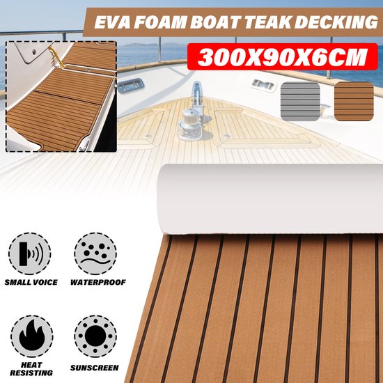 3000x900x6mm Decking Zelfklevende BootmatDecking Self Adhesive Boat