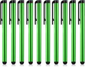 NLB 10 x Groene Stylus pen universeel - touchscreen pen - universele stylus voor smartphone & Tablet - styluspennen - tabletpen - Laptoppen