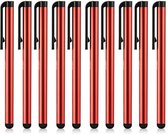 NLB 10 x stylet rouge universel - stylet pour écran tactile - stylet universel pour smartphone et tablette - stylets - stylet pour tablette - stylet pour ordinateur portable