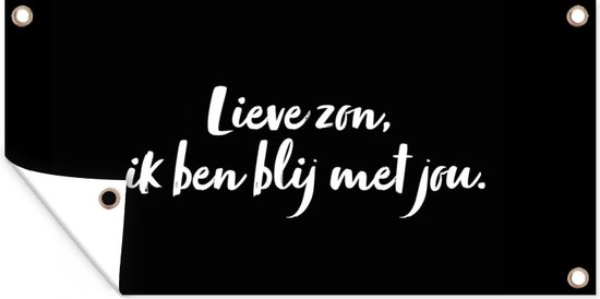 Tuinposter Lieve zon, ik ben blij met jou - Tekst - Quotes - Zomer