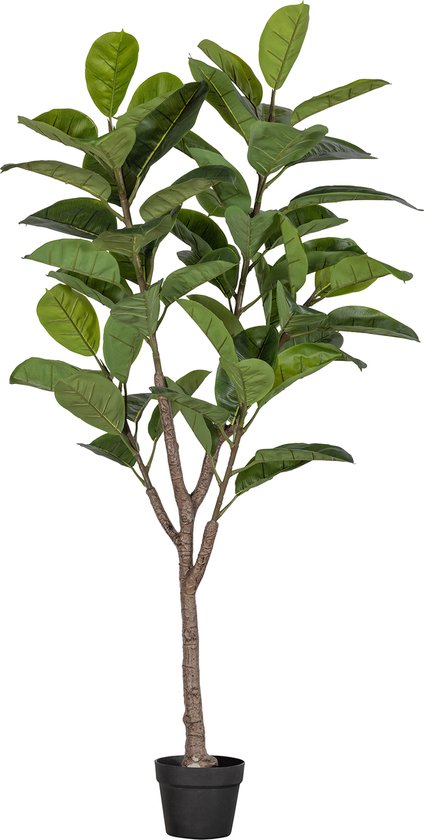 WOOOD Rubberboom Kunstplant 135 cm - Plastic - Groen - 135x74x55