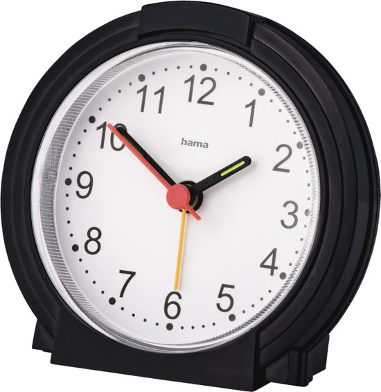 Hama Wekker "Classic", tikt niet, zwart/wit