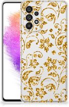 Coque de téléphone Samsung Galaxy A73 5G Coque arrière Coque en Siliconen Fleurs dorées