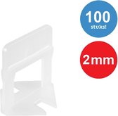 Premium Tegels Levelling 100x Clips - 2 mm - Voor Vloertegels en Wandtegels