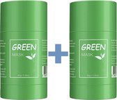 Jinius - Green Mask Stick - 1 + 1 OFFERT - Green Tea Stick - Masque Soin du visage - Soin du visage - Enlever les points noirs - Enlever l'acné - Produit naturel
