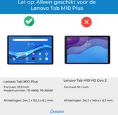 Tablet hoes geschikt voor Lenovo Tab M10 Plus (2de generatie) - 10.3 inch (TB-X606) - Schokbestendige case met handvat - Thumbs Kids Cover - Paars