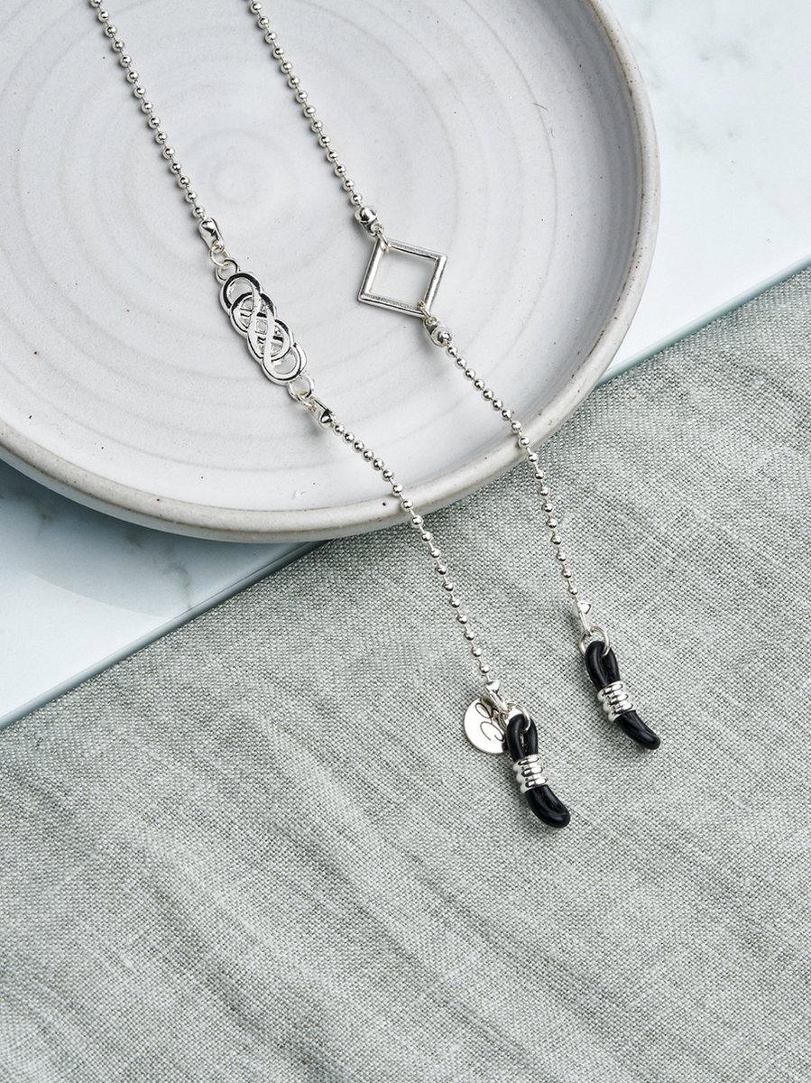 Zonnenbrilkoord - Zilveren brillenketting - Zilveren bedels - Brillenkoord Zilver | SUNNY CORDS