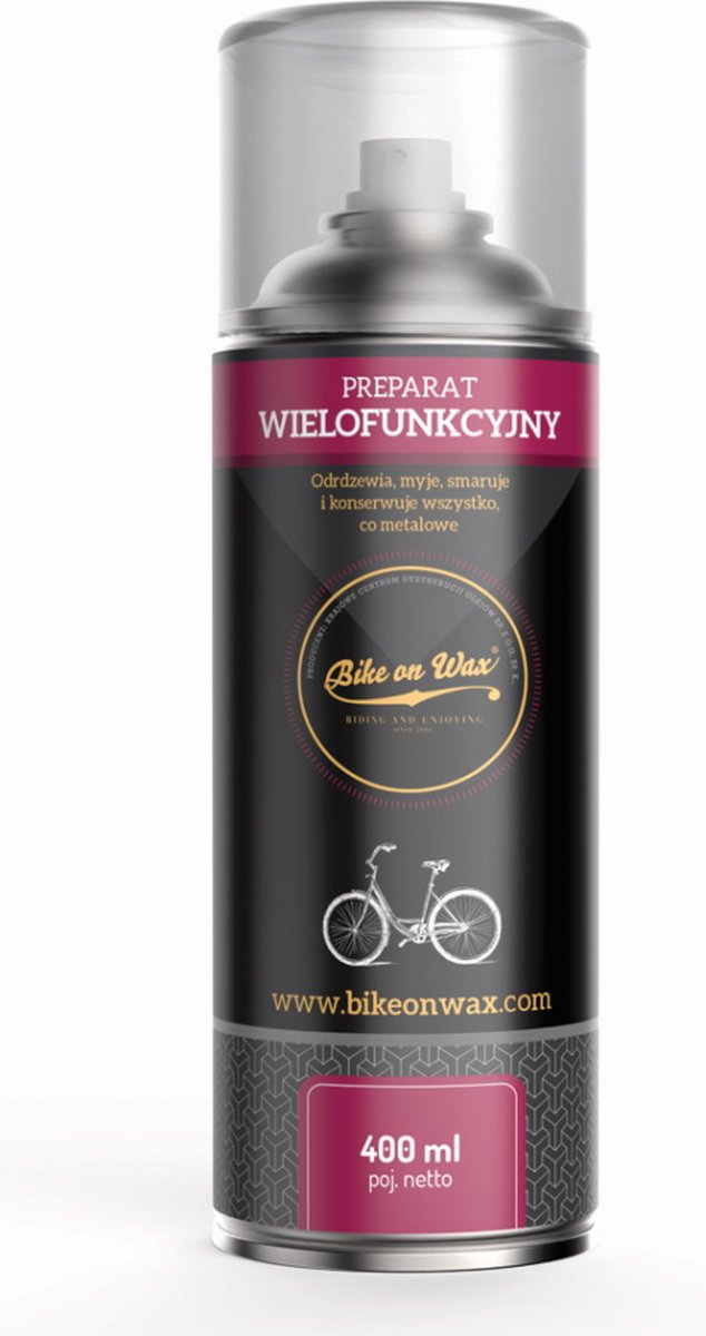 Bike On Wax - Beschermende spray (frame), Ontvetter, Waterafstotend - 400ml